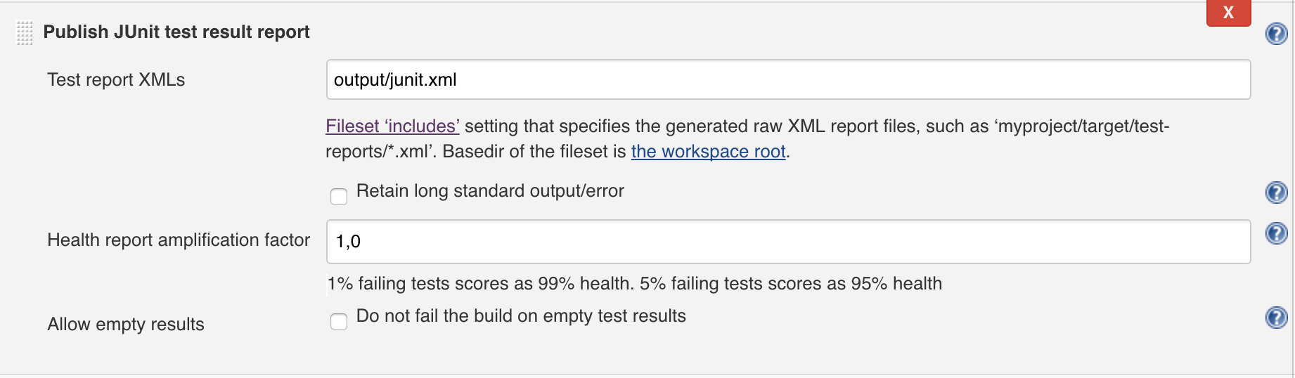 JUnit reports
