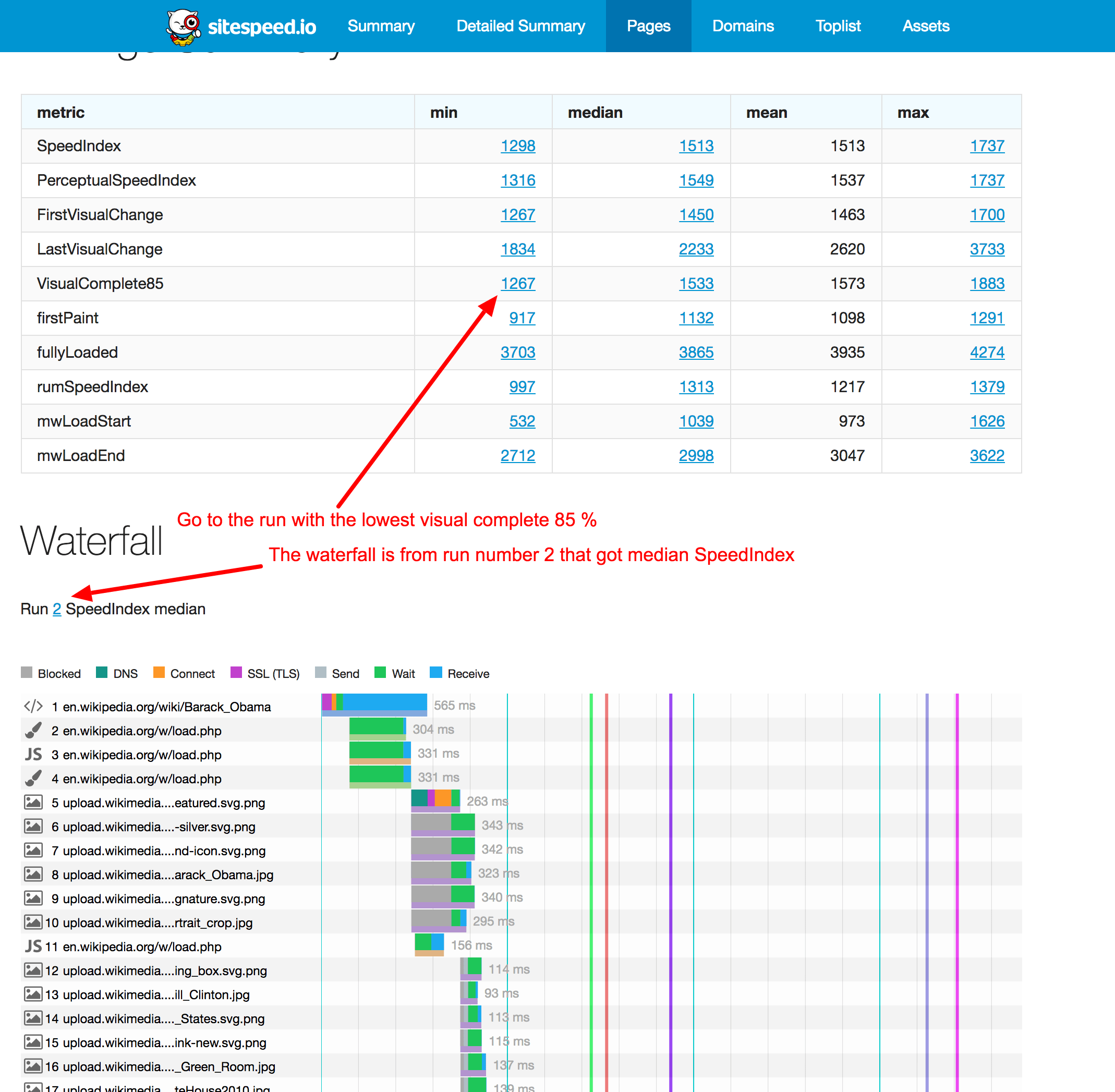 It is now easy to find the run that had that metric